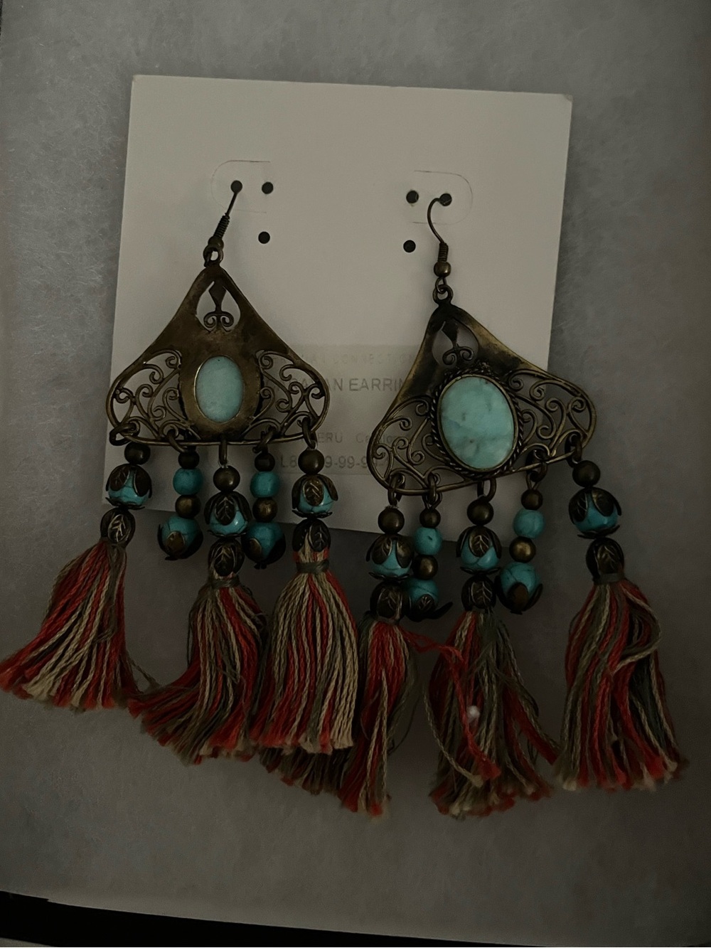 Peruvian Connection NWOT long tassel earrings